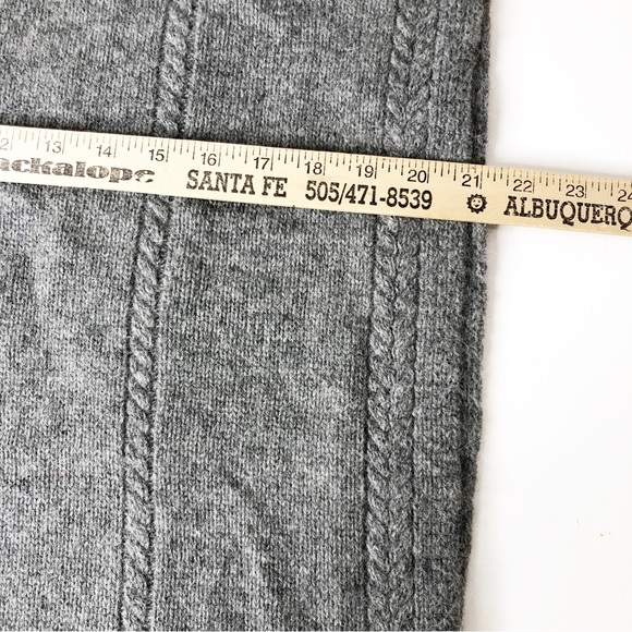 Icewear Eldey Woolen Scarf Gray Wool Angora Large Wrap Blanket Cable Knit - Picture 10 of 11